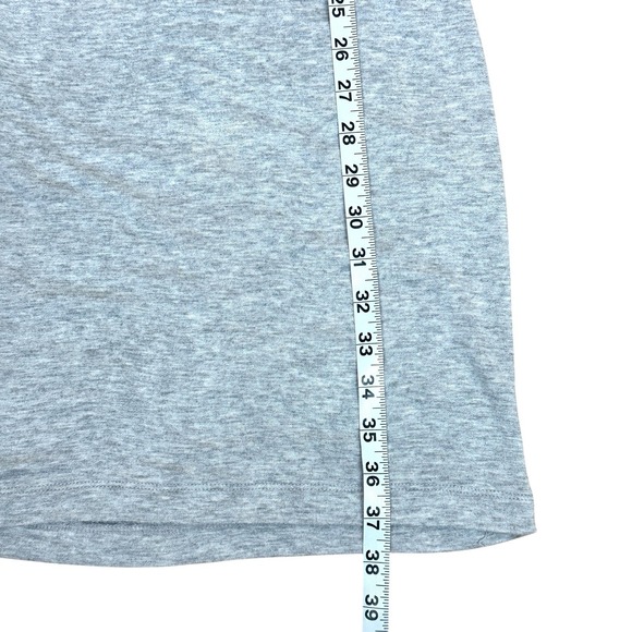 Lou & Grey Blouson Elastic Drop Waist Dress Light Heather Gray Size M Low Back - Picture 10 of 10